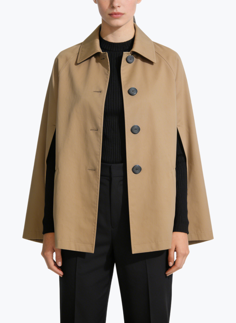 womens-cape-sleeve-button-front-trench-style-coat