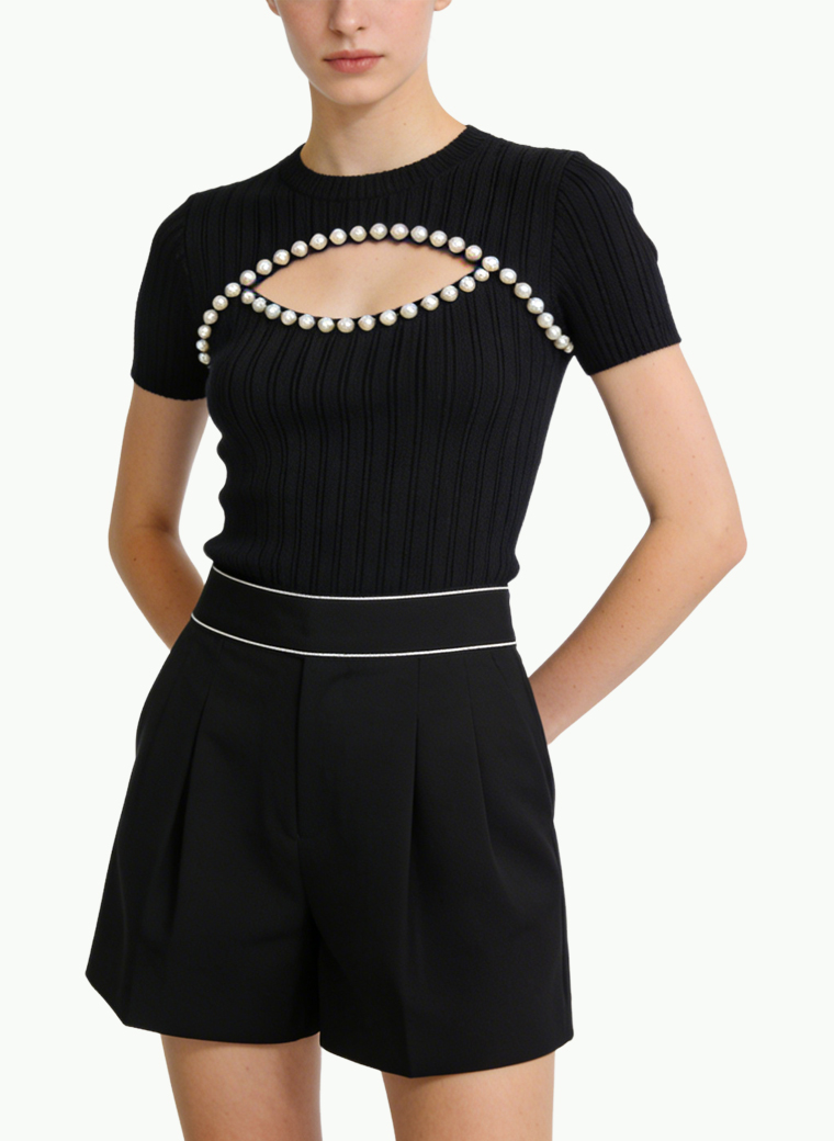 womens-cut-out-detail-fitted-short-sleeve-top