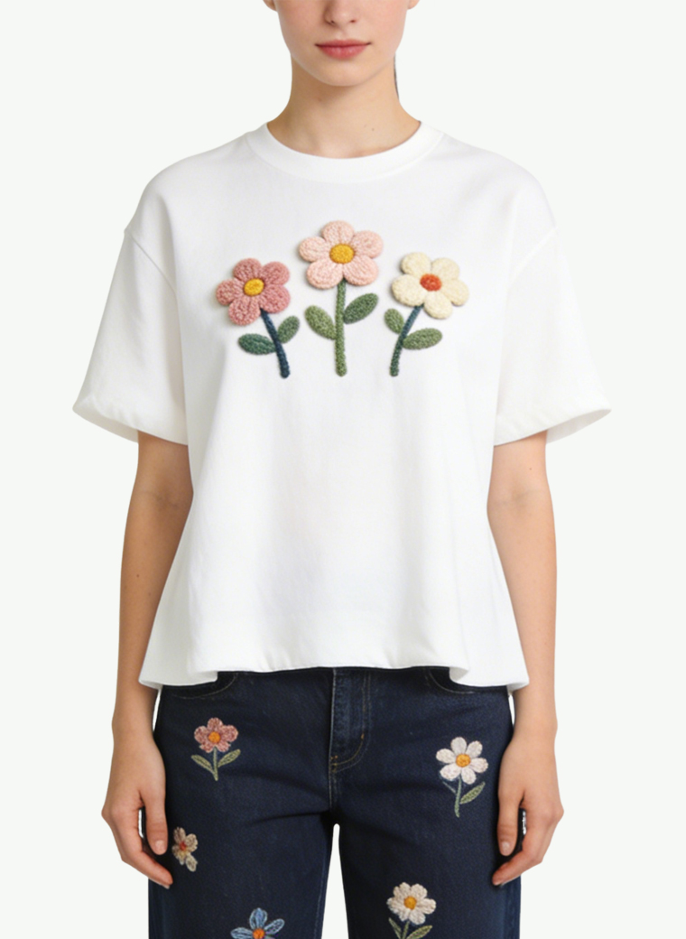 womens-floral-print-cropped-short-sleeve-top